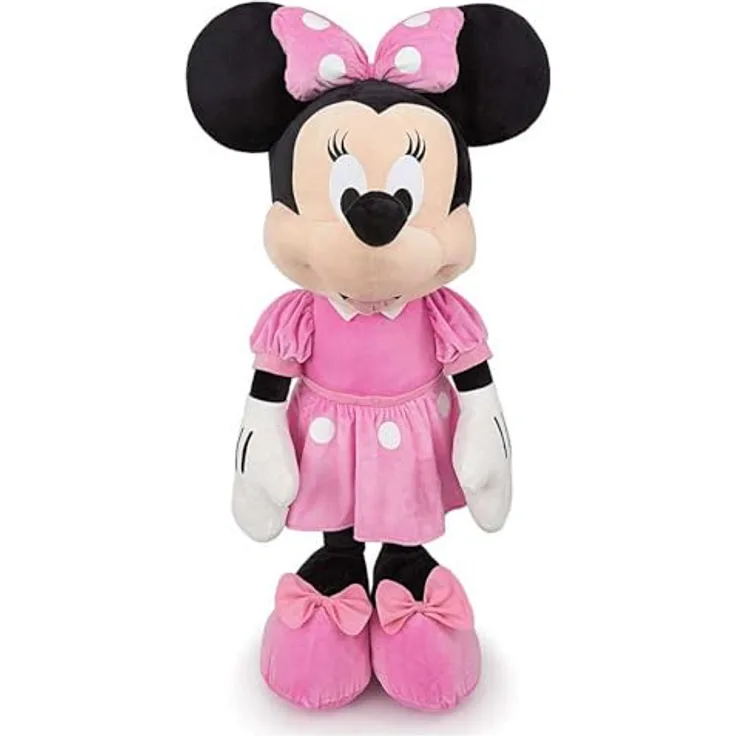Simba Toys Disney Minnie Mouse, weiches Plüschtier in Rosa, 120 cm, geeignet ab 0 Monaten