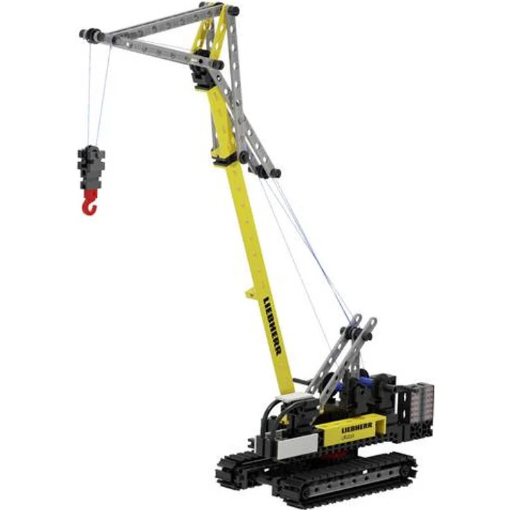 fischertechnik Liebherr Raupenkran 579431, Experimentierkasten für Technikfans ab 7 Jahren mit drehbarem Oberwagen und beweglichem Ausleger