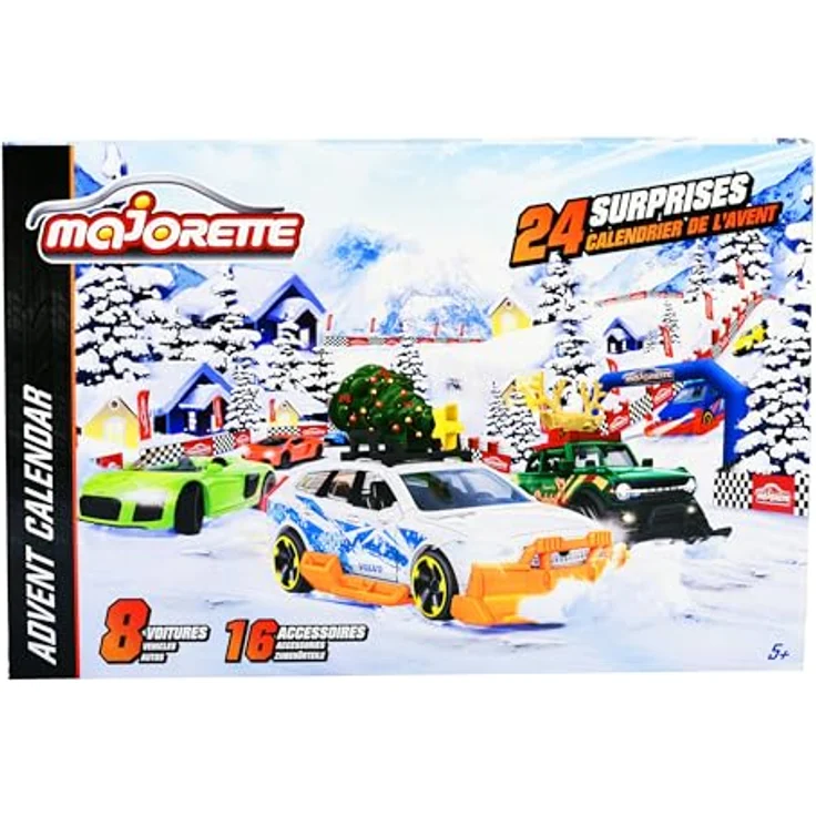 Majorette Adventskalender - 24 Fenster - 8 Fahrzeuge mit 5 exklusiven Fahrzeugen - Zubehör - ab 3 Jahren - 212051026 – Bild 5