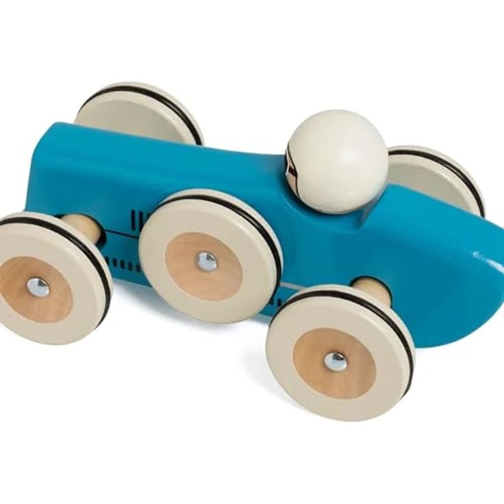 Classic World Rennwagen Montlhery, Holzspielzeug mit beweglichem Lenksystem, 18,2x10x9cm, ab 18 Monaten – Bild 4