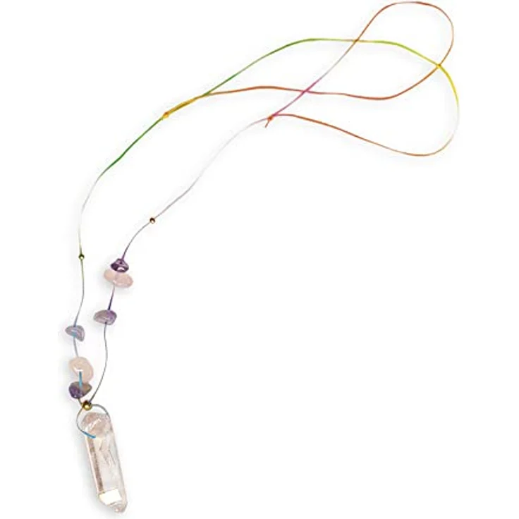 Janod Kreativset Glücksstein-Schmuckstücke, Bastelset zur Herstellung von 16 Armbändern und Halsketten aus echten Steinen, ab 8 Jahren – Bild 9
