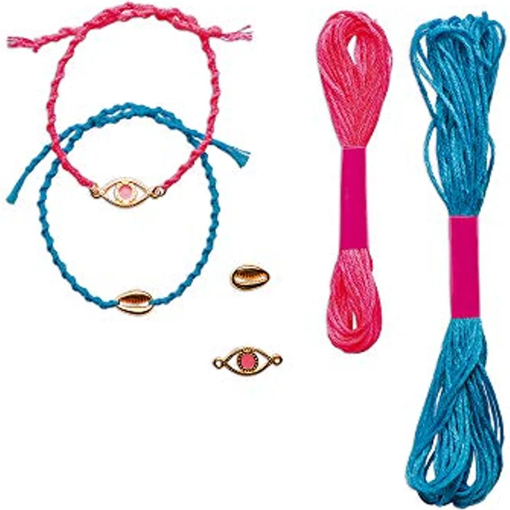 Janod Kreativset Freundschaftsarmbänder, Bastelset für 13 Armbänder mit 7 Modellen, inklusive Schmuckschatulle – Bild 2