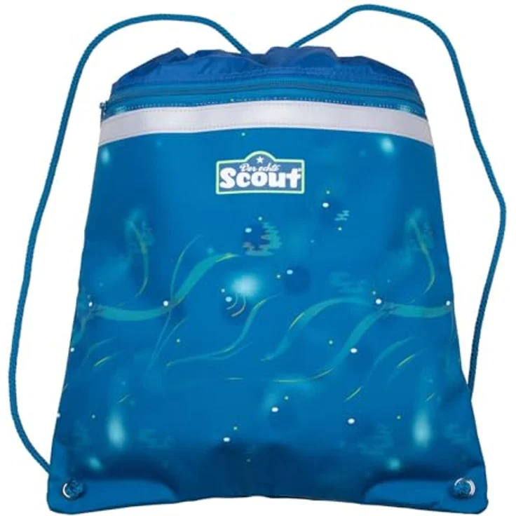 SCOUT Alpha Set 4-teilig Schulranzen, reflektierende Elemente, Deep Sea – Bild 5