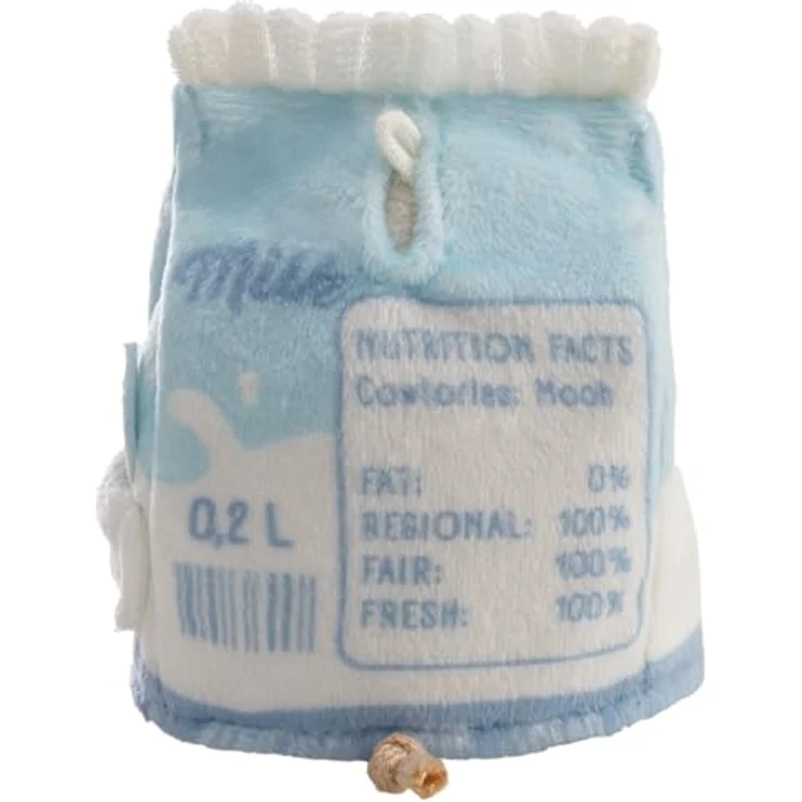 NICI Kuscheltier Kuh Moono 8cm mit Milchglas & Milchtüte Kostüm, 3-in-1 Plüschset mit Loop für Taschenanhänger - 63384 – Bild 3