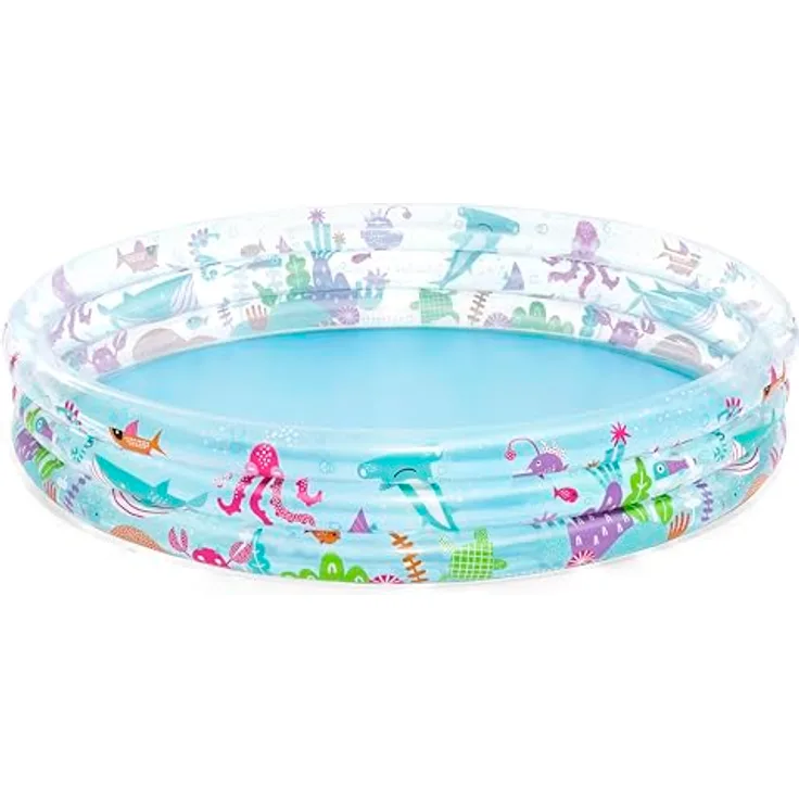 Bestway Planschbecken Deep Dive Ø 183 x 33 cm, Wasserspielzeug mit leuchtend bunten Unterwasser-Motiven, für Kinder ab 2 Jahren, von Bestway