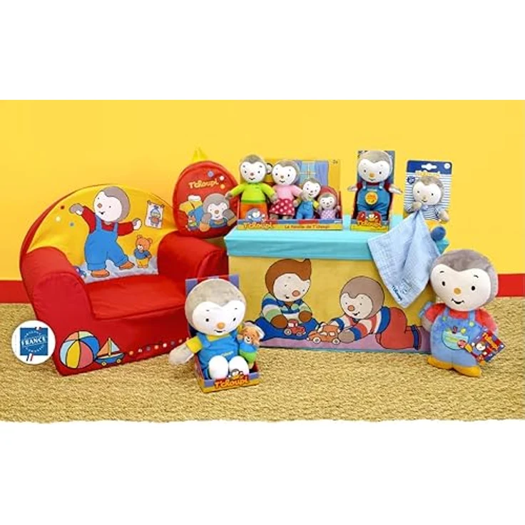 Jemini Plüschtier Familienset T'choupi, 4-teilig, 19 cm, für Kinder ab 0 Jahren – Bild 2