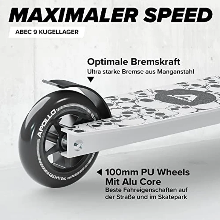 Apollo Stunt Scooter - Genius Pro | Robuster mit ABEC 9 Kugellager | Trick Roller, Tretroller, Starker Stuntroller | Top Scooter Kinder ab 6 Jahre | perfekt auch als Cityroller – Bild 5