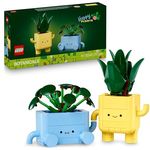 LEGO Botanicals Fröhliche Pflanzen 10349, Spielzeugset mit 2 künstlichen Pflanzen, 2 bunten Blumentöpfen & austauschbaren Cartoon-Gesichtern, Geschenk für Mädchen ab 9 Jahren