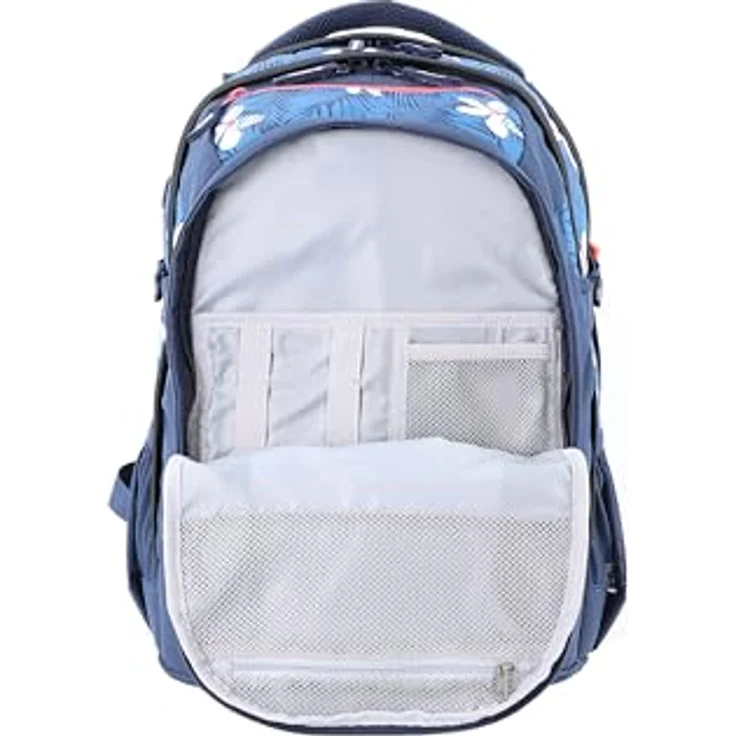 2be Schulrucksack, mit reflektierenden Elementen, ergonomischem Rücken und integriertem Regenschutz, in verschiedenen Farben verfügbar – Bild 5