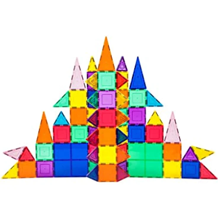 PicassoTiles 101 Piece Magnetic Building Block Set, STEM Educational Toy for Child's Brain Development, Stacking Blocks, PT101 – Bild 1