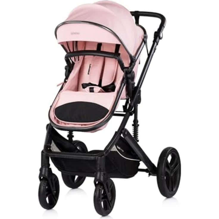 Chipolino Kinderwagen 2 in 1 Amore, mit Getränkehalter, Wickeltasche und Fußabdeckung, rosa pink – Bild 3