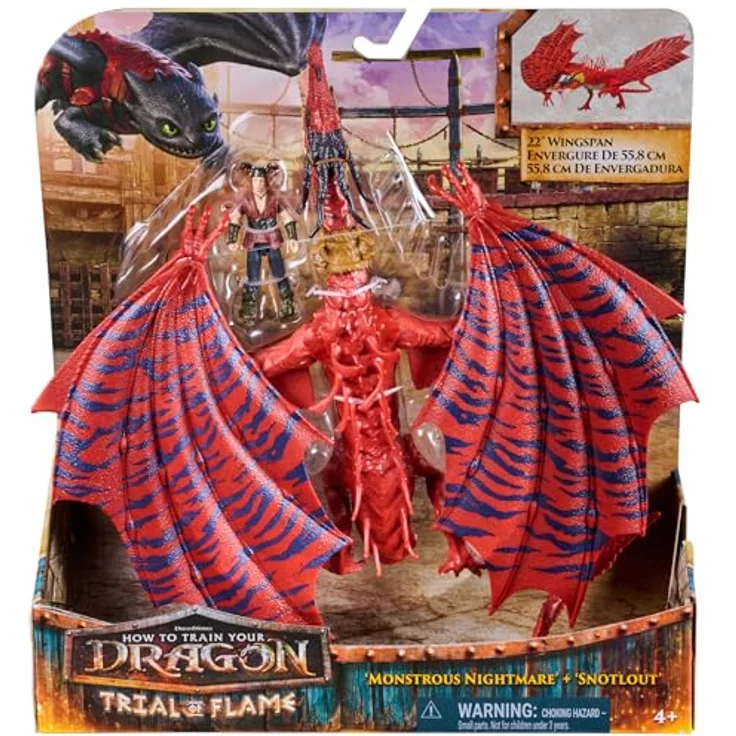 Spin Master Dreamworks Dragons How to Train Your Dragon Viking Duo, Monstrous Nightmare und Snotlout Action Figuren, Sammelfiguren für Kinder ab 4 Jahren – Bild 2