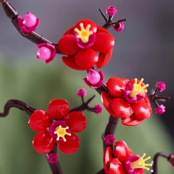 LEGO Icons Pflaumenblüte, Pflegeleichte Blumendeko aus der Botanik Kollektion, kreatives Bauset für Erwachsene, entspannende Aktivität für Blumenfreunde, Spielzeug-Pflanze zum Sammeln 10369 – Bild 3