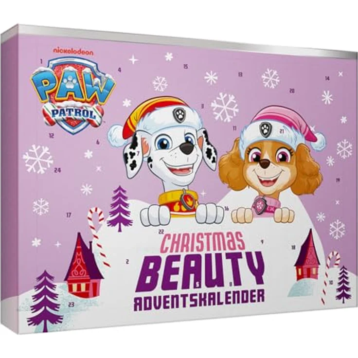 KTN Dr. Neuberger GmbH PAW PATROL Beauty Adventskalender, Weihnachtskalender mit 24 Türchen und kindgerechter Kosmetik, winterliches Design mit PAW PATROL Charakteren – Bild 2