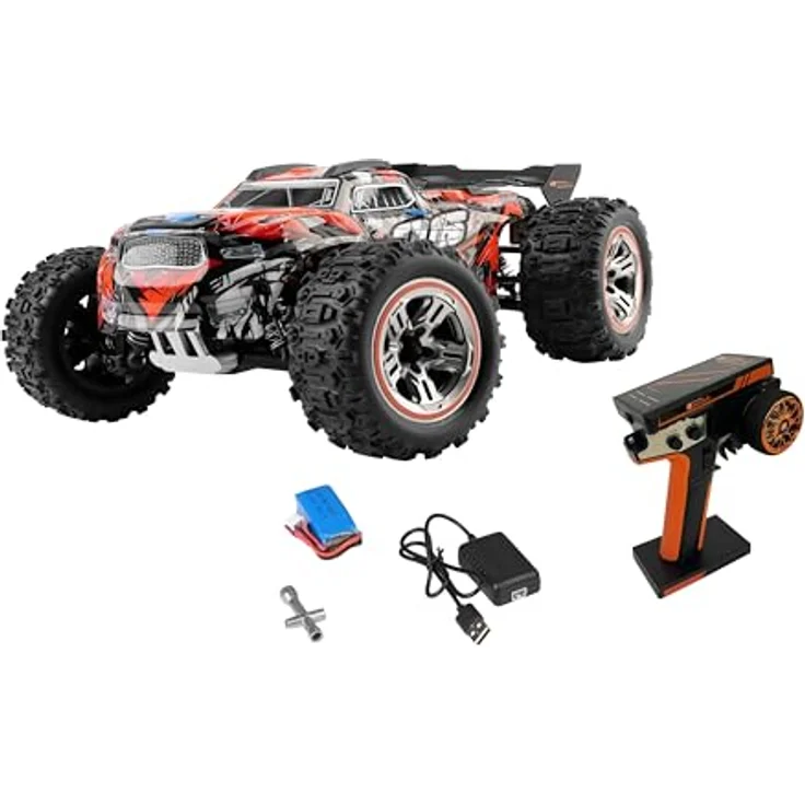 DF Models DF06-PRO Mini 1:18 brushless Truck - RTR, 60 km/h, LED-Beleuchtung, Smartphone-Halterung, silber – Bild 1