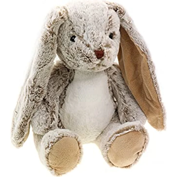 ELLUG Stofftier/Plüschtier/Kuscheltier grau-brauner Hase mit Schlappohren H.: 40cm – Bild 1