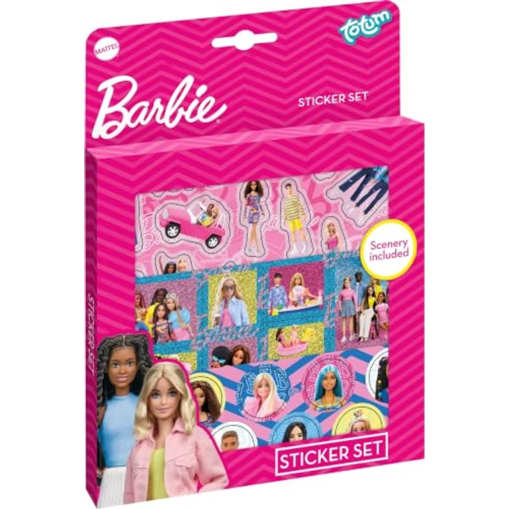 Barbie Kreativset Malibu Aufkleberset, modernes Bastelset für Alltag und Schule – Bild 1