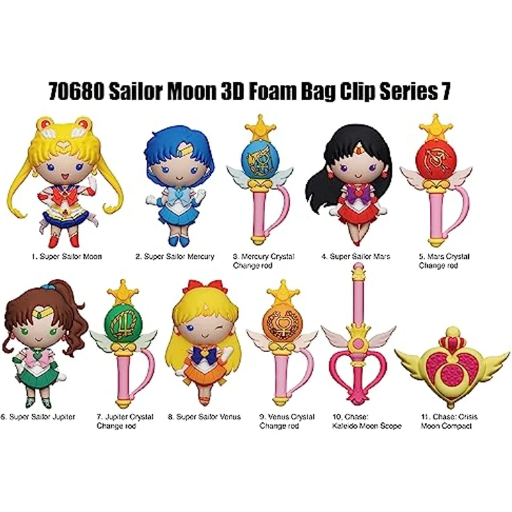 Monogram Sailor Moon 3D PVC-Taschenanhänger Series 7 Display, 24 Blind Bags mit lizenzierten Charakteren – Bild 2