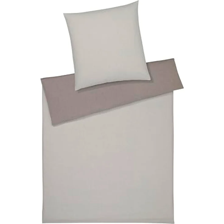elegante Soft-Flanell-Bettwäsche-Garnitur Tender, marone, Größe 135x200 + 80x80, pflegeleicht und anschmiegsam – Bild 1