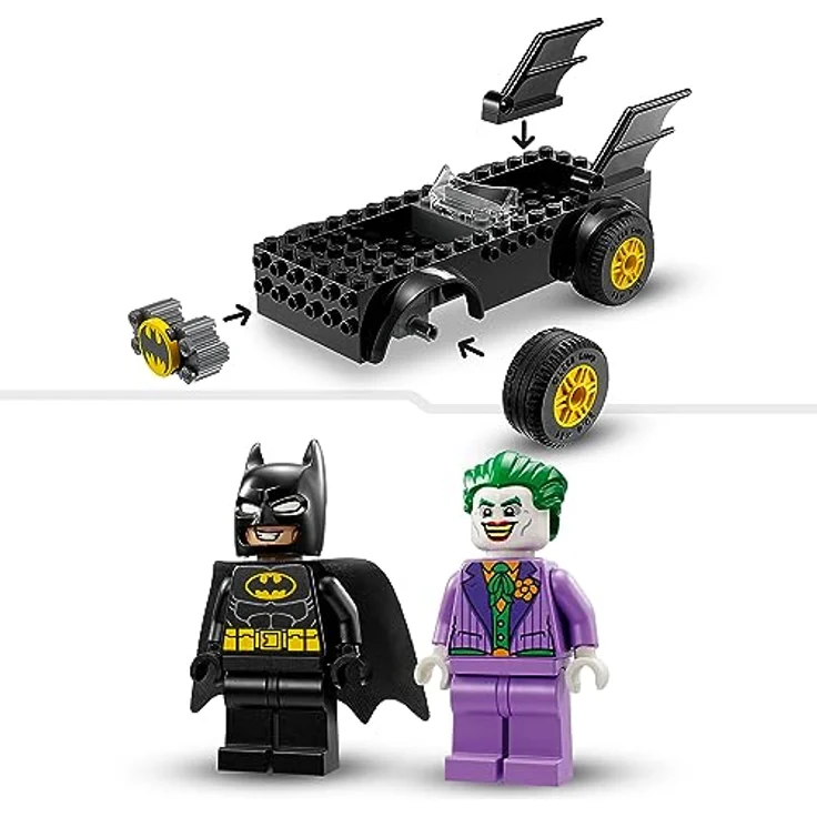 LEGO 76264 DC Verfolgungsjagd im Batmobile: Batman vs. Joker Spielzeugauto-Set, Superhelden-Starterset mit 2 Minifiguren, Spielzeug für Vorschulkinder, Jungen, Mädchen ab 4 Jahren, schnell aufgebaut – Bild 4