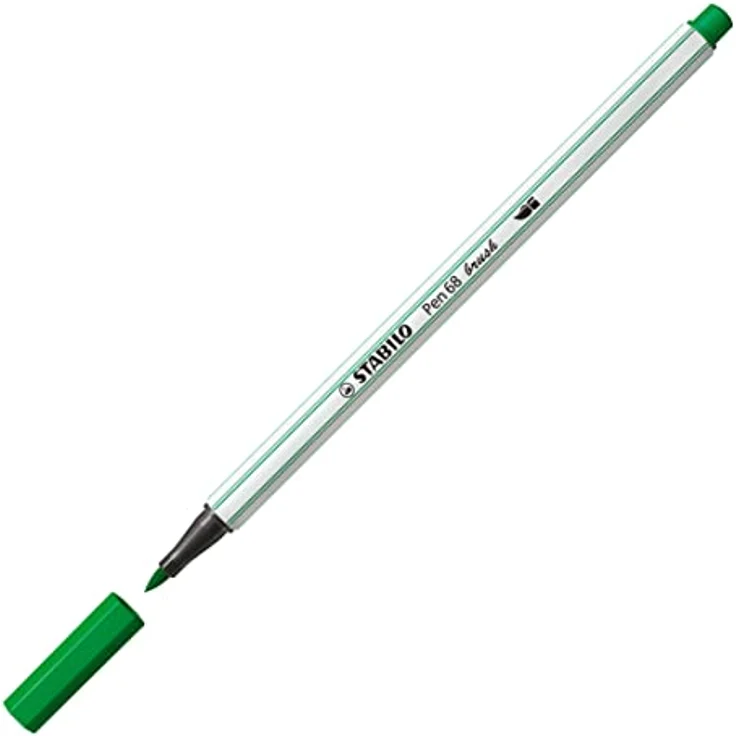 Stabila Faserstift Smaragdgrün 68/36, Hochwertiger Filzstift mit Pinselspitze für Handlettering, umweltfreundlich – Bild 2