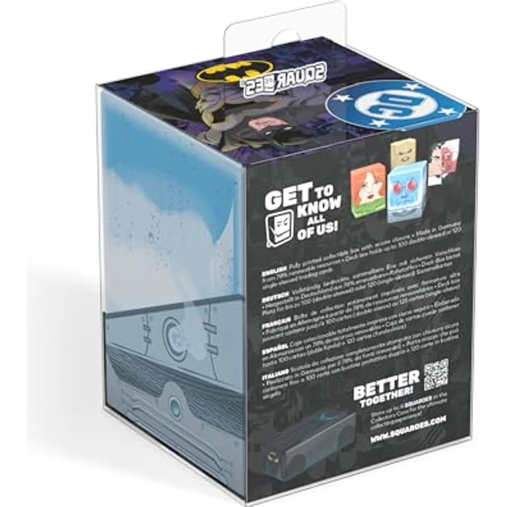 Squaroes Squaroe Batman: Gotham City GC010 - Mr. Freeze, Sammelbox für 100 Spielkarten, hergestellt aus 78% erneuerbaren Rohstoffen – Bild 9