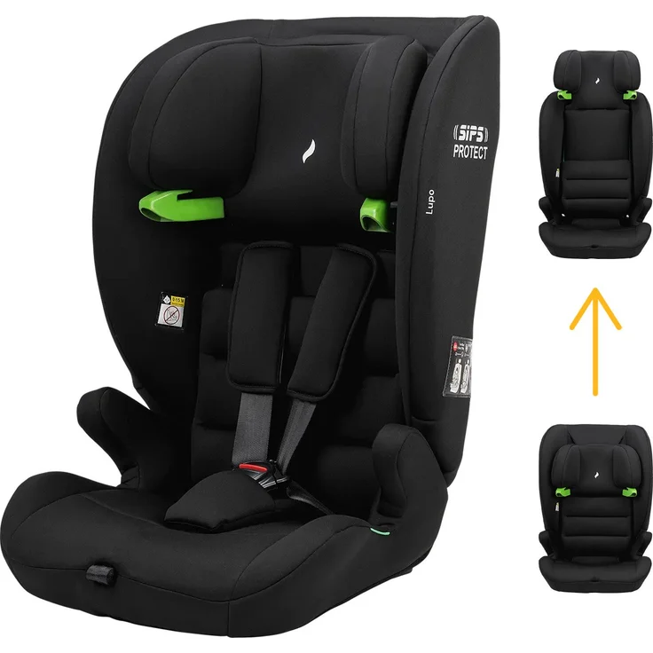 Osann Autokindersitz Lupo i-Size, Kindersitz ab 15 Monaten, bis 12 Jahre, für Kinder von 76-150 cm, ohne Isofix, erhöhter Seitenaufprallschutz, 14-fach höhenverstellbare Kopfstütze – Bild 1