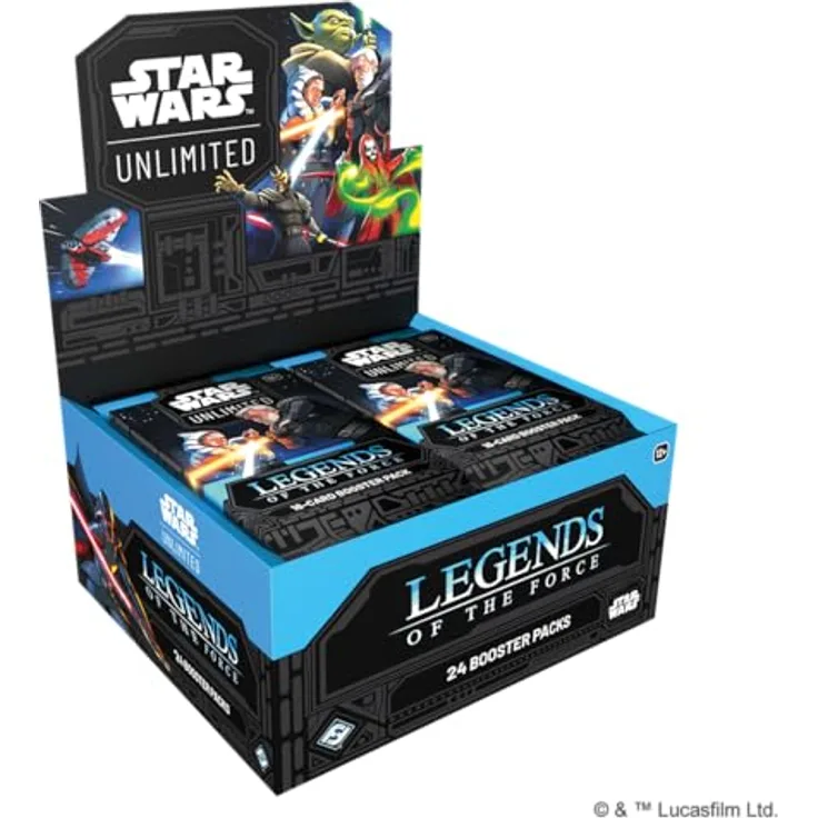 Asmodee FFG Star Wars: Unlimited TCG - Legends of The Force - Booster Display mit 24 Booster Packs, Sammelkarten für Kinder und Erwachsene, ab 12 Jahren, 2+ Spieler, Englisch