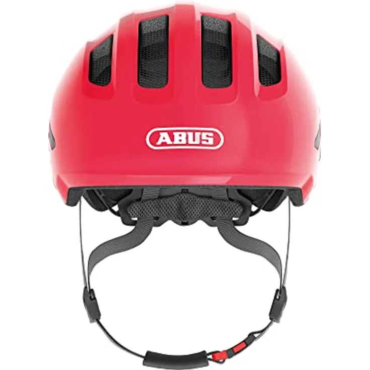 ABUS Kinderhelm Smiley 3.0 - Fahrradhelm mit tiefer Passform, kindergerechten Designs & Platz für einen Zopf - für Mädchen und Jungs - Rot Glänzend, Größe S – Bild 2