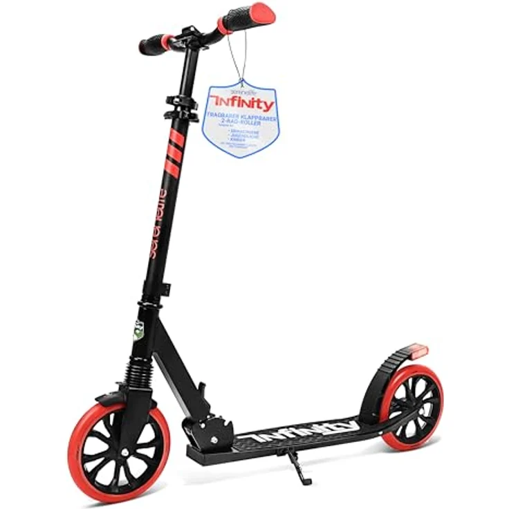 Hurtle SereneLife Roller, klappbarer Unisex-Tretroller für Kinder & Erwachsene, höhenverstellbar, Big Wheel Scooter bis 120 kg belastbar, geeignet für Innen- und Außenbereich – Bild 1