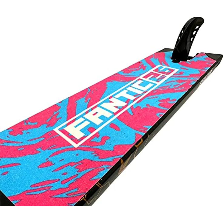 Fantic26 Stuntscooter Fantic26 Stunt-Scooter Griptape 58,5cm x 15,5cm Swirl Pink/Türkis, reißfestes/wasserfestes PVC Material, extra starker Kleber – Bild 6