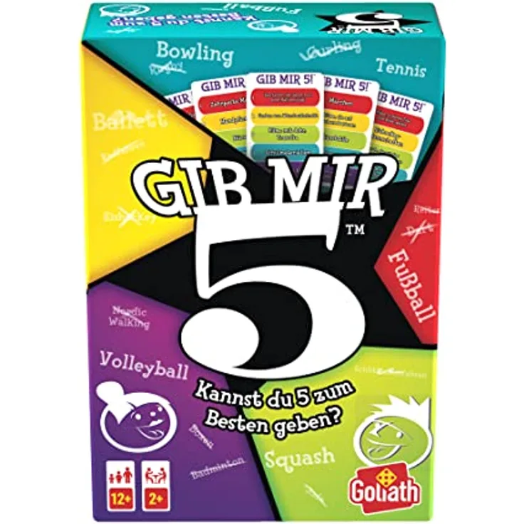 Goliath Gib Mir 5, Brettspiel ab 12 Jahren, Gesellschaftsspiel für 2 oder Mehr Spieler, ein Kartenspiele mit Quizfragen