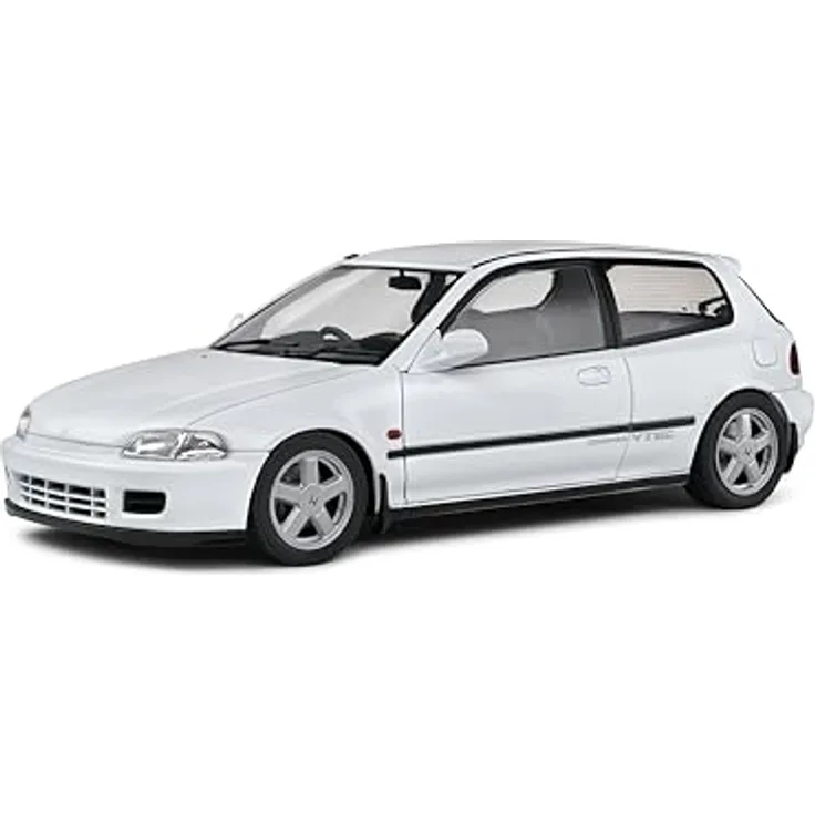 Solido 1:18 Honda Civic (EG6) 1991, Modellfahrzeug in Weiß, Die-cast mit Fensterkarton und Kunststoffsockel