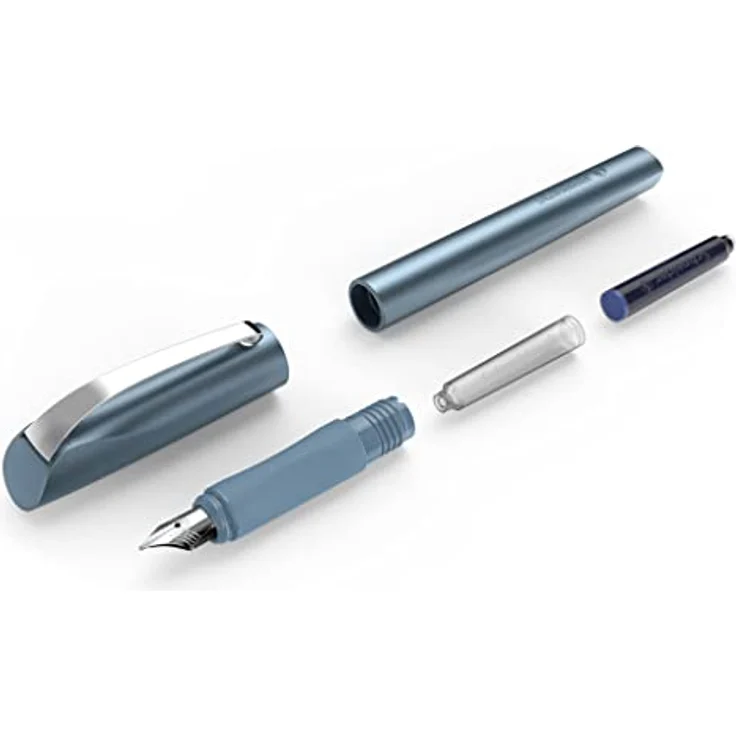 Schneider Füllfederhalter Ceod Shine Filler blau-metallic M (mittel) - mit haltbarer Iridium beschichteter Edelstahlfeder – Bild 5