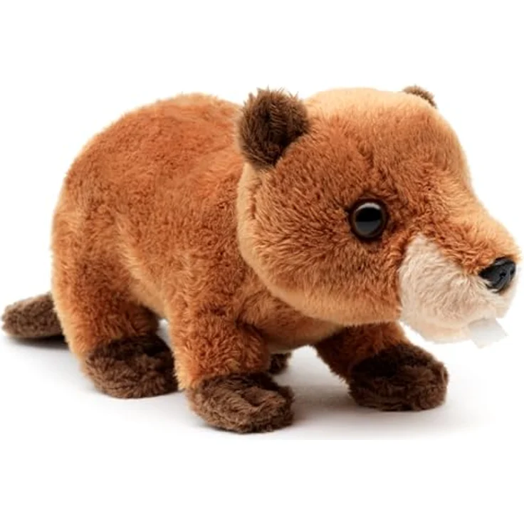 Uni-Toys Biber Plushie, 20 cm Kuscheltier mit recyceltem Füllmaterial, naturgetreues Design, hochwertiger Polyester-Faser – Bild 1