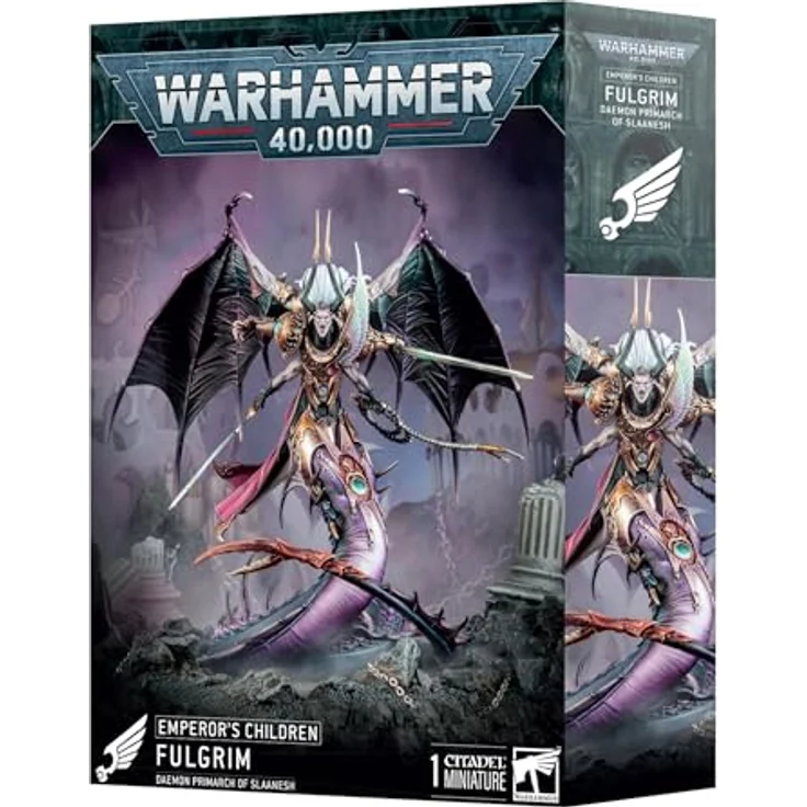 Games Workshop - Warhammer 40.000 - Kaiserkinder: Fulgrim, Plastikmodellbausatz, 160 mm hoch mit 190 mm Flügelspannweite