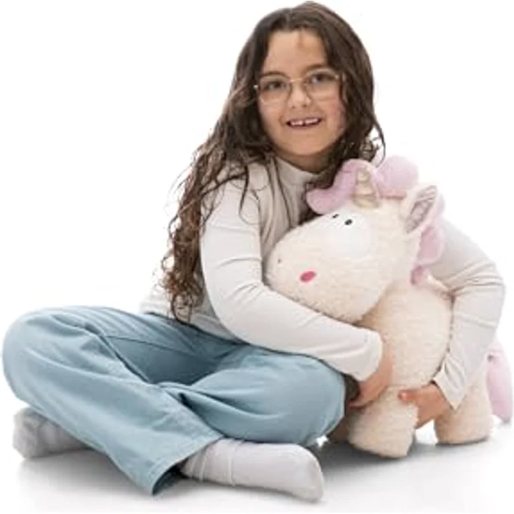 NICI Kuscheltier Einhorn Creamy Pink, weiches Plüschtier mit funkelndem Stirnhorn und Cupcake-Motiv, 45 cm, weiß, ideales Geschenk für Kinder und Erwachsene - 61911 – Bild 1