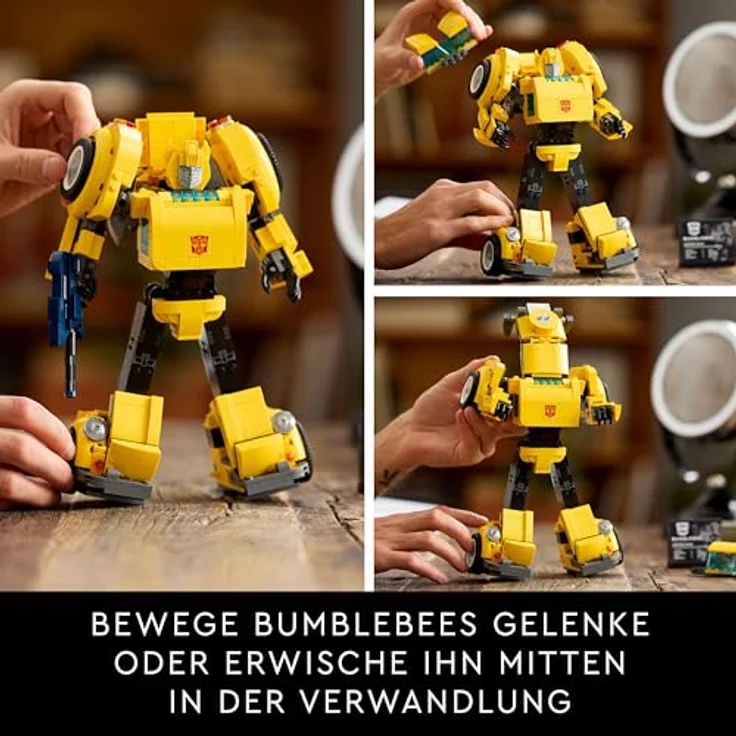 LEGO Icons Transformers Bumblebee, Roboter-Actionfigur für Erwachsene zum Sammeln, lässt sich in ein Auto umbauen, Abenteuer-Spielzeug 10338 - Preisvergleich – Bild 5