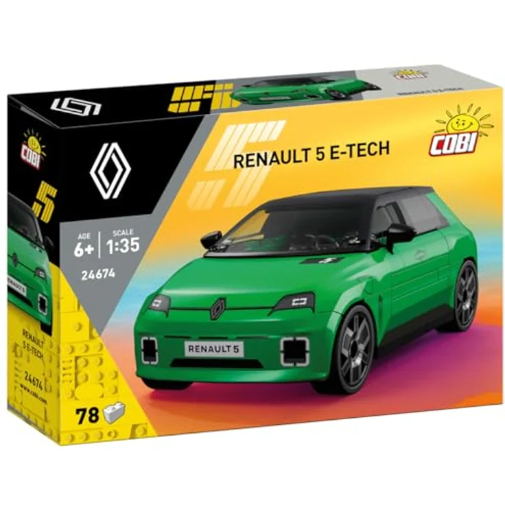 COBI Renault 5 e-tech, Modellfahrzeug aus Bausteinen, grün – Bild 5
