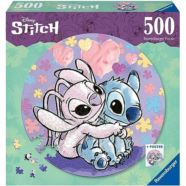 Ravensburger Puzzle 17581 - Stitch - 500 Teile Rundpuzzle für Erwachsene und Kinder ab 14 Jahren, bunt – Bild 1