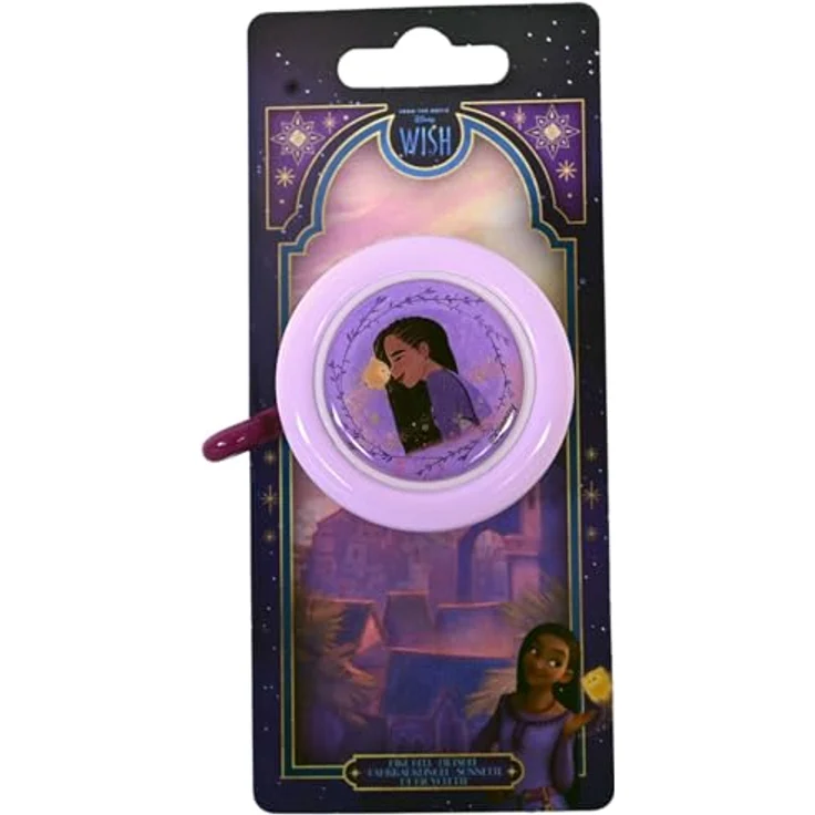 Volare Disney Wish Fahrradklingel für Kinder, sicher und robust, ideal als Geschenk für Mädchen ab 3 Jahren, pink – Bild 1