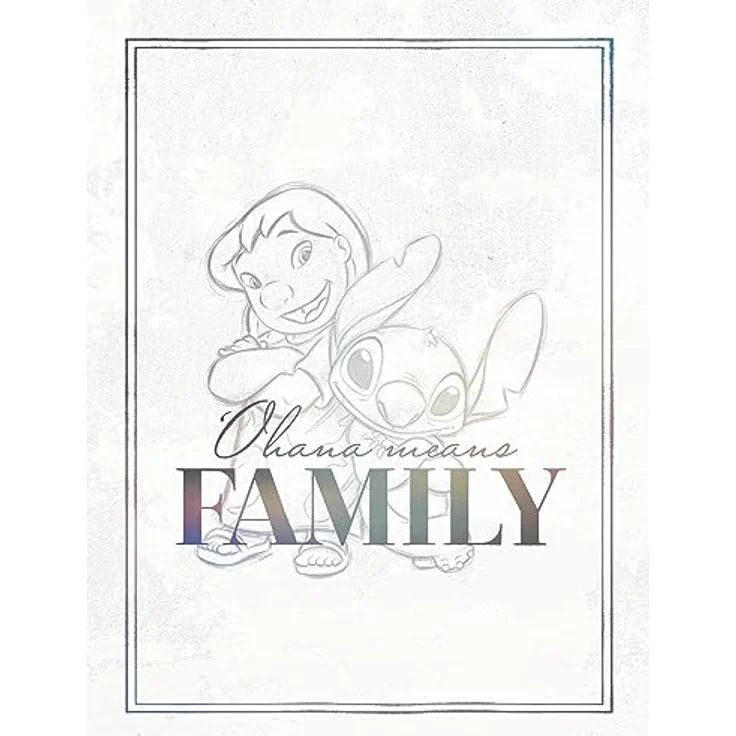 Komar Disney Keilrahmenbild Lilo & Stitch Family Goals, 30 x 40 cm, Echtholzrahmen aus Kiefer, kindersicher, FSC-zertifiziert – Bild 4