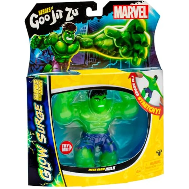 Heroes of Goo Jit Zu Hulk Figur, leuchtet im Dunkeln, dehnbar und quetschbar, Mehrfarbig, CO42714 – Bild 3