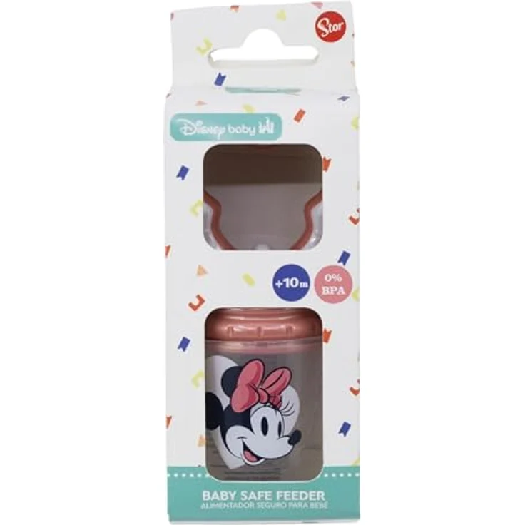 Disney Mickey Mouse Babyflasche, Baby Fruchtspender Feeder für sichere Beikosteinführung, mehrfarbig, handliches Format für kleine Hände, 4 × 6 × 11 cm – Bild 5