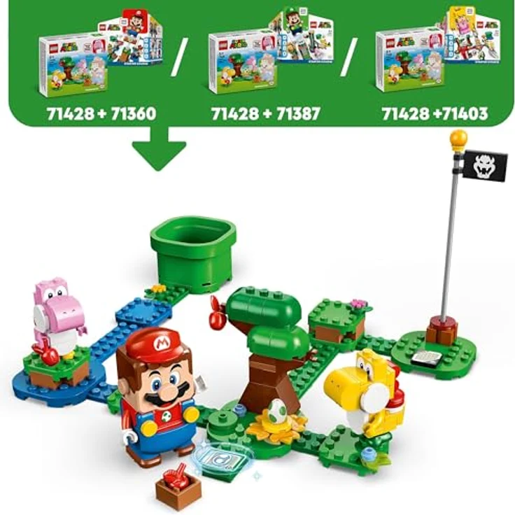 LEGO Super Mario Yoshis Wilder Wald – Erweiterungsset mit 2 Yoshi-Figuren, interaktives Rollenspiel-Spielzeug für Kinder ab 6 Jahren 71428 - Preisvergleich – Bild 3