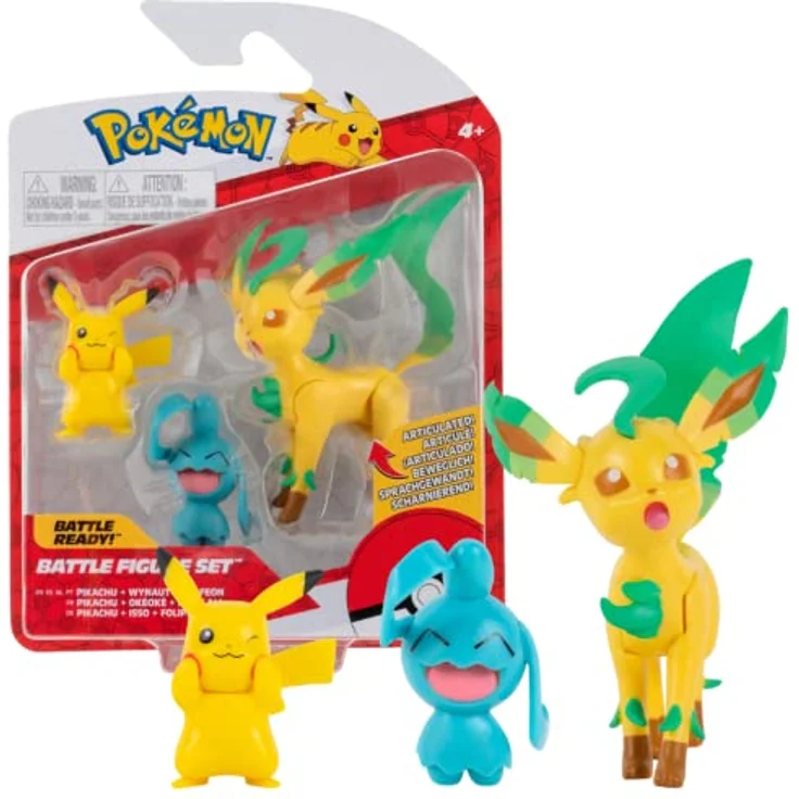 Pokémon Battle Figuren 3er Pack Pikachu Isso Folipurba – Bild 2