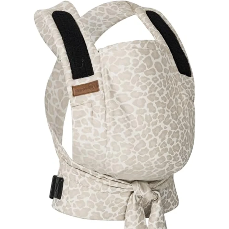 Hoppediz Babytrage Bondolino b.pure, Komforttrage für Neugeborene (3-20 kg) mit verstellbarem Rückenteil, Bauch- & Hüfttrage aus hautfreundlicher Baumwolle – Bild 1