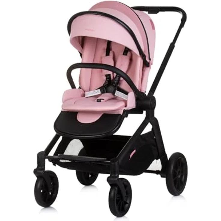 Chipolino Kombikinderwagen Magnum 3 in 1, Babywanne, Sportsitz und i-Size Babyschale, Farbe: rosa – Bild 2