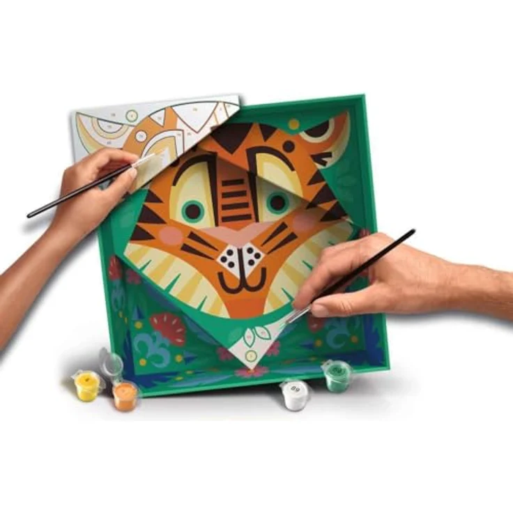 Ravensburger Malen nach Zahlen CREART Do it together Tiger, Malset mit 3 Maltafeln und Acrylfarben, für Kinder ab 7 Jahren – Bild 5