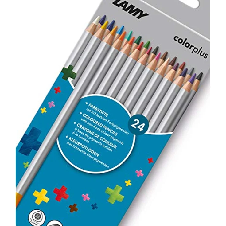 LAMY colorplus Farbstifte 506 24er-Set: Faltschachtel mit 24 Farbstiften aus massivem Lindenholz mit ergonomischer Dreieckform – Dicke Mine Ø 3,3 mm, Farbstift Ø 7,2 mm – Bild 3
